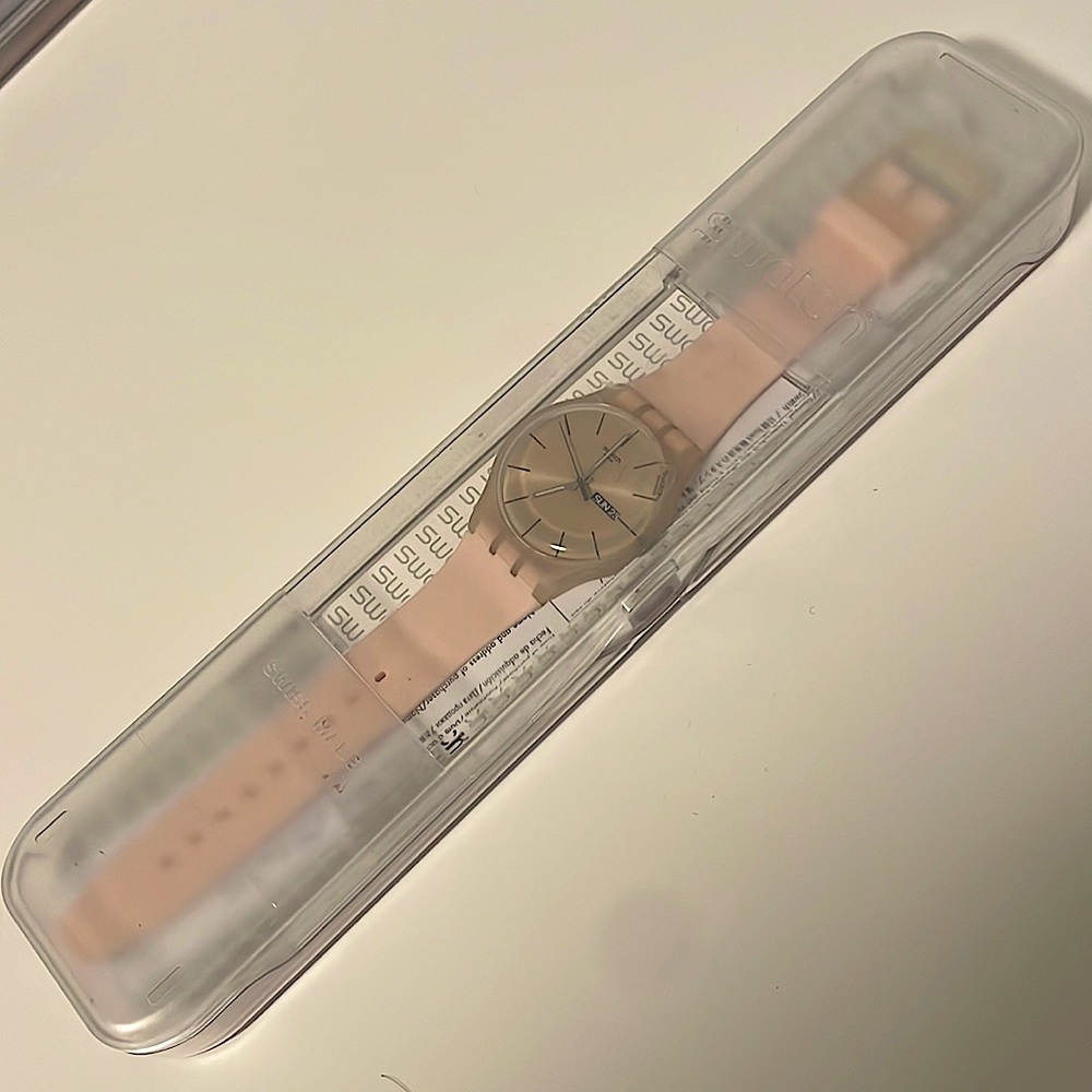 Vintage swatch watch Y2K pink Pastel jelly look NIB NWT